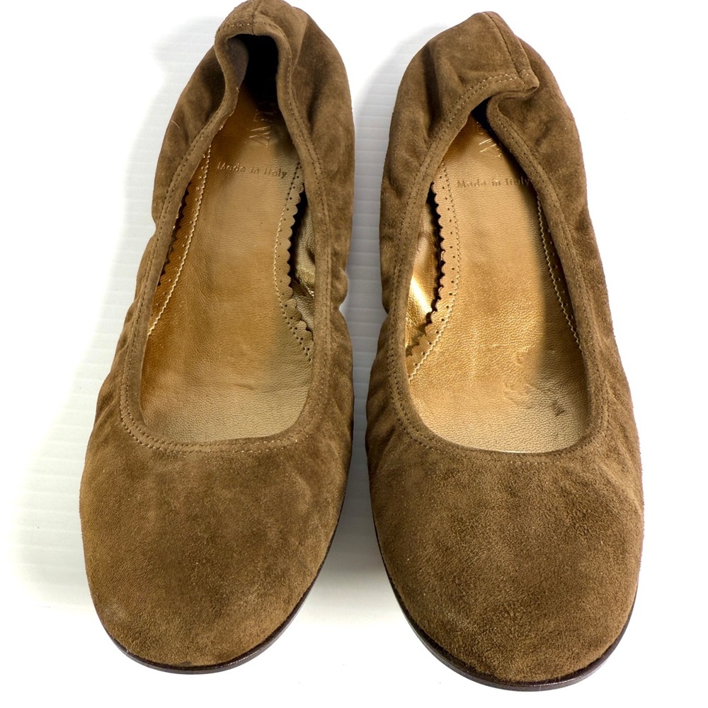 J. Crew Brown Suede Ballet Flats